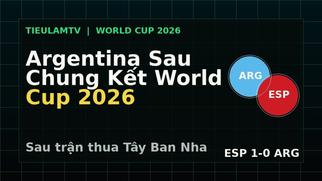 Argentina sau chung kết World Cup 2026 sau trận thua Tây Ban Nha ở chung kết World Cup 2026