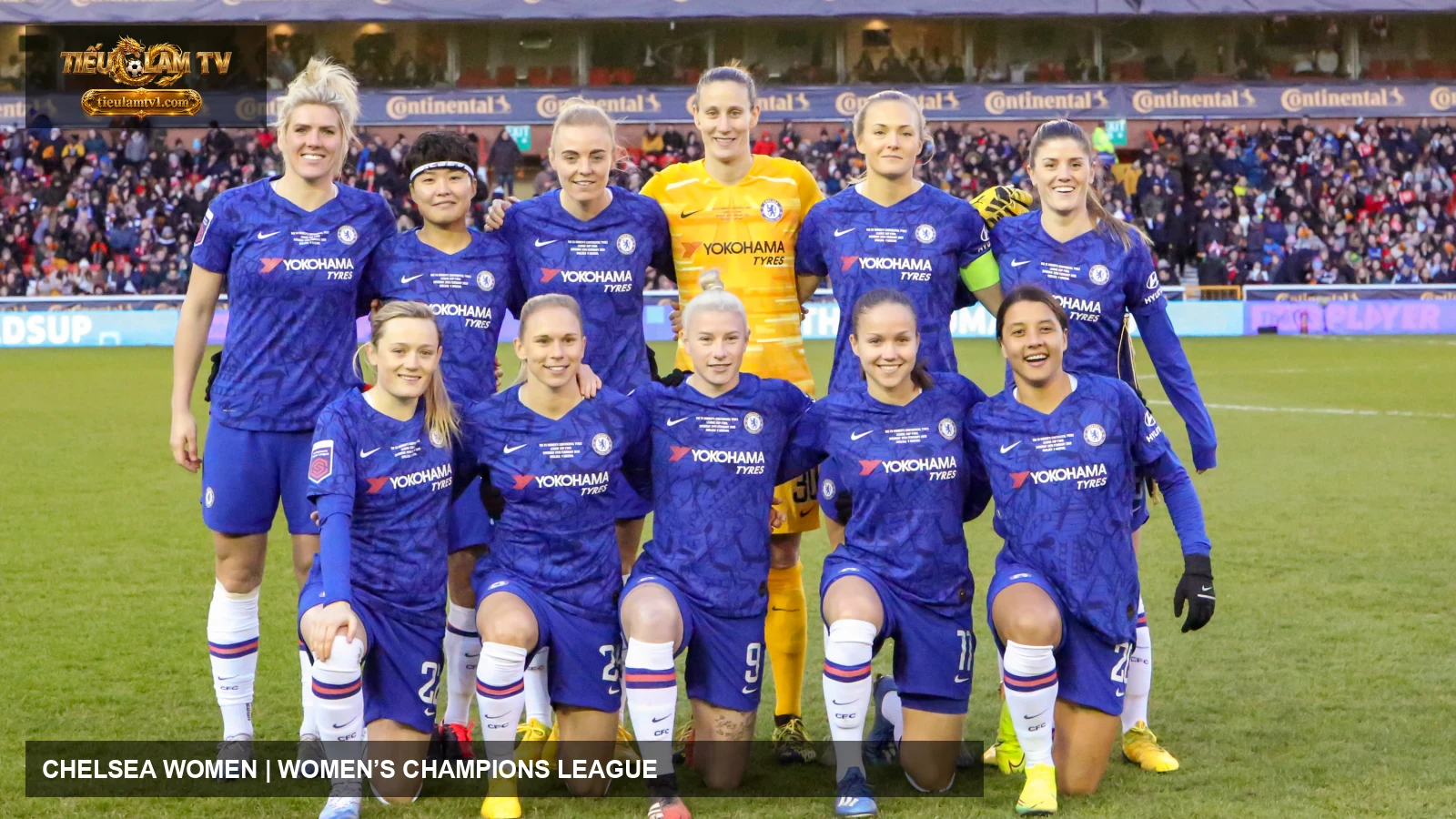 Đội hình Chelsea FC Women trong ảnh phân tích trên tieulamtv